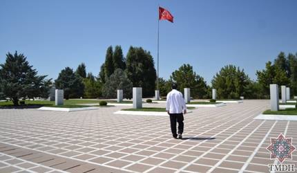 In chef whites on the ceremonial plaza of the Turkish State Cemetery.